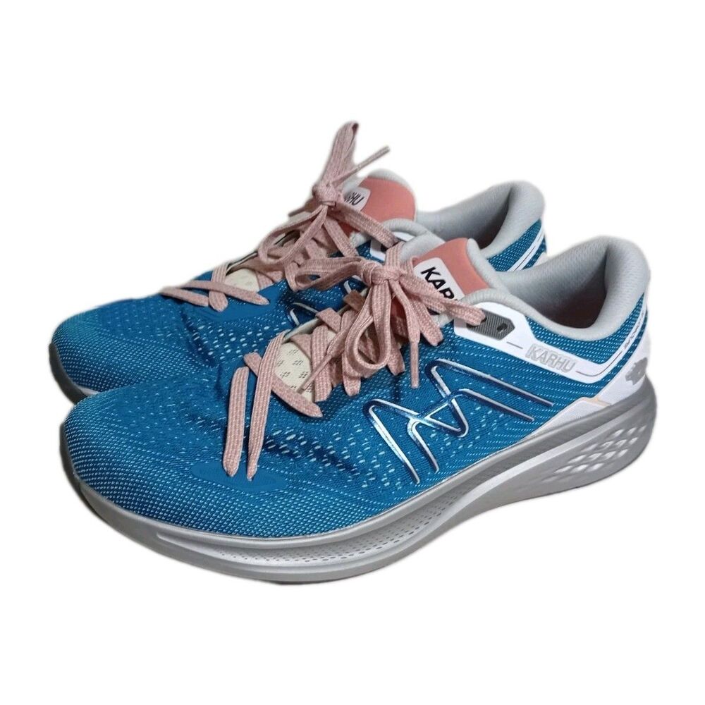 Karhu Women's Shoes Grey Blue Mesh Synchron 2.0 Running Sneakers Size 11